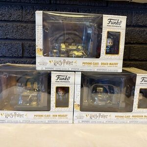 THREE Funko POP! Mini Moments ~ Ron Weasley ~ Professor Snape ~ Draco Malfoy